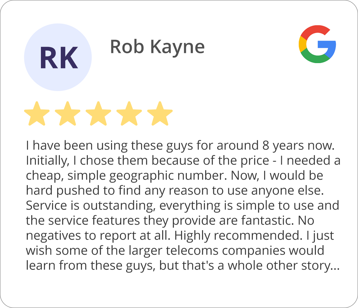 Review From Rob Kayne